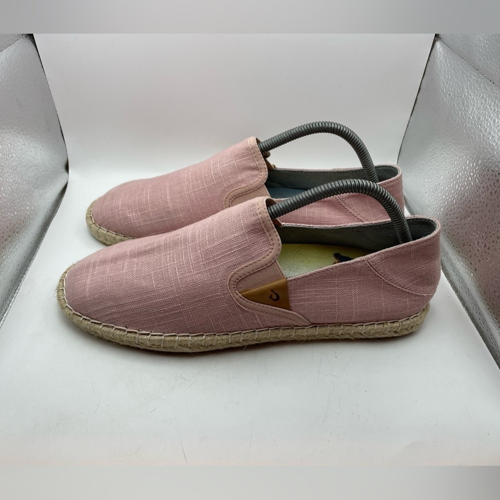 Olukai Kaula Pa’a Kapa womens pink espadrille loafers size 9.5